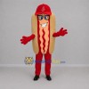 Custom Brown and Red Hot Dog Mascot Costume Adult Full Body Suit for Food Festivals Custom Brown and Red Hot Dog Mascot Costume Adult Full Body Suit for Food Festivals