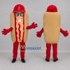 Custom Brown and Red Hot Dog Mascot Costume Adult Full Body Suit for Food Festivals