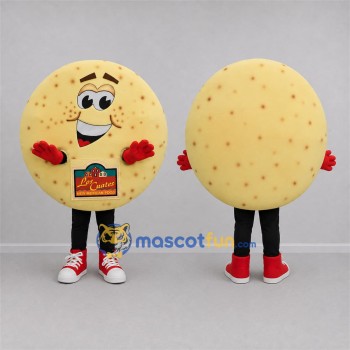 Custom Golden Yellow Tortilla Mascot Costume Adult Full Body Suit for Food Festivals
