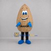 Custom Brown Almond Mascot Costume Adult Full Body Suit for Food Festivals Custom Brown Almond Mascot Costume Adult Full Body Suit for Food Festivals