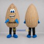 Custom Brown Almond Mascot Costume Adult Full Body Suit for Food Festivals