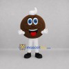 Custom Brown and White Round Dessert Mascot Costume Adult Full Body Suit for Food Festivals Custom Brown and White Round Dessert Mascot Costume Adult Full Body Suit for Food Festivals