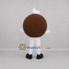 Custom Brown and White Round Dessert Mascot Costume Adult Full Body Suit for Food Festivals Custom Brown and White Round Dessert Mascot Costume Adult Full Body Suit for Food Festivals