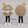 Custom Tan and Gold Round King Character Mascot Costume Adult Full Body Suit for Stage Performances Custom Tan and Gold Round King Character Mascot Costume Adult Full Body Suit for Stage Performances