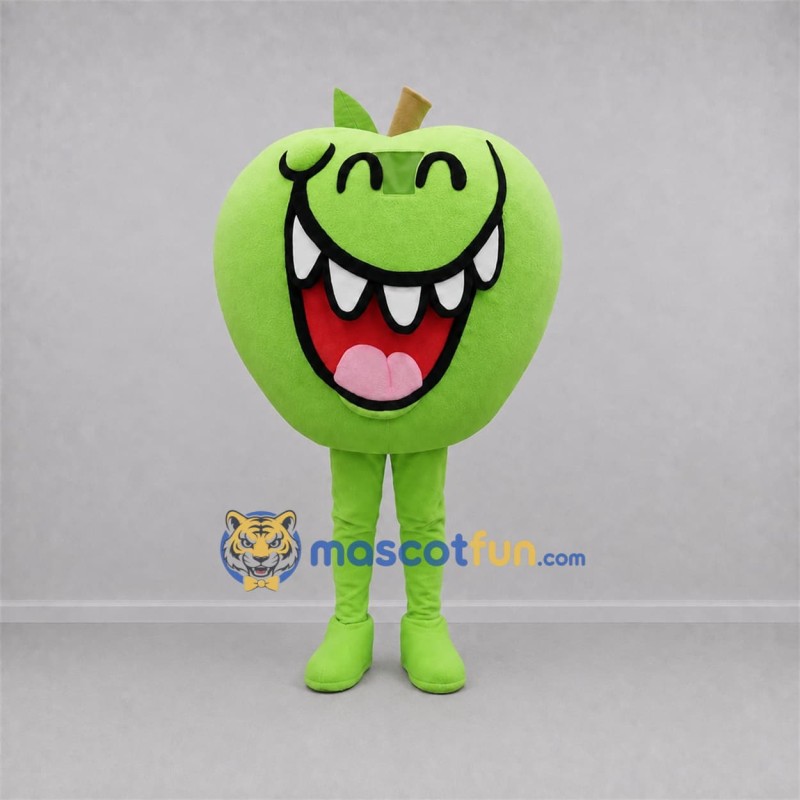 Custom Green Apple Mascot Costume Adult Full Body Suit for Food Festivals Custom Green Apple Mascot Costume Adult Full Body Suit for Food Festivals