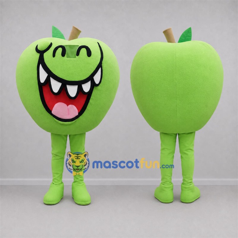 Custom Green Apple Mascot Costume Adult Full Body Suit for Food Festivals Custom Green Apple Mascot Costume Adult Full Body Suit for Food Festivals