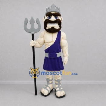 Custom Purple and Silver Sea King Mascot Costume Adult Full Body Suit for Fantasy Events Custom Purple and Silver Sea King Mascot Costume Adult Full Body Suit for Fantasy Events