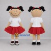 Custom White and Red Girl Mascot Costume Adult Full Body Suit for School Events Custom White and Red Girl Mascot Costume Adult Full Body Suit for School Events