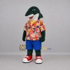 Custom Dark Green and Blue Shark Mascot Costume Adult Full Body Suit for Summer Events