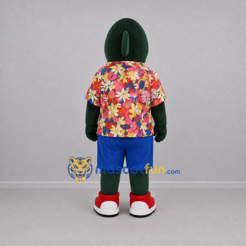 Custom Dark Green and Blue Shark Mascot Costume Adult Full Body Suit for Summer Events