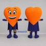 Custom Orange and Purple Superhero Heart Mascot Costume Adult Full Body Suit for Community Events