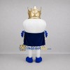 Custom White and Gold Tooth King Mascot Costume Adult Full Body Suit for Dental Events Custom White and Gold Tooth King Mascot Costume Adult Full Body Suit for Dental Events