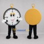 Custom White and Gold Compass Mascot Costume Adult Full Body Suit for Outdoor Events