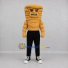 Custom Golden Brown Pancake Stack Mascot Costume Adult Full Body Suit for Food Festivals Custom Golden Brown Pancake Stack Mascot Costume Adult Full Body Suit for Food Festivals