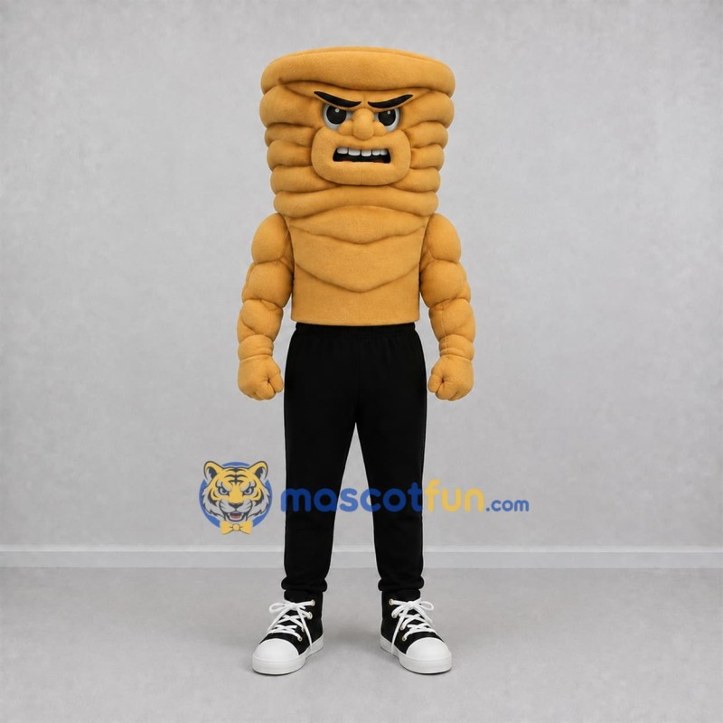 Custom Golden Brown Pancake Stack Mascot Costume Adult Full Body Suit for Food Festivals Custom Golden Brown Pancake Stack Mascot Costume Adult Full Body Suit for Food Festivals
