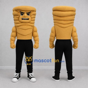 Custom Golden Brown Pancake Stack Mascot Costume Adult Full Body Suit for Food Festivals