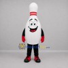 Custom White and Red Bowling Pin Mascot Costume Adult Full Body Suit for Bowling Events Custom White and Red Bowling Pin Mascot Costume Adult Full Body Suit for Bowling Events