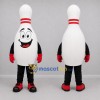 Custom White and Red Bowling Pin Mascot Costume Adult Full Body Suit for Bowling Events Custom White and Red Bowling Pin Mascot Costume Adult Full Body Suit for Bowling Events