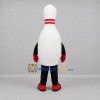 Custom White and Red Bowling Pin Mascot Costume Adult Full Body Suit for Bowling Events Custom White and Red Bowling Pin Mascot Costume Adult Full Body Suit for Bowling Events