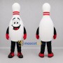 Custom White and Red Bowling Pin Mascot Costume Adult Full Body Suit for Bowling Events