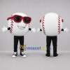 Custom White and Red Baseball Mascot Costume Adult Full Body Suit for Sports Events
