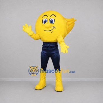 Custom Yellow and Blue Comet Mascot Costume Adult Full Body Suit for Space Events Custom Yellow and Blue Comet Mascot Costume Adult Full Body Suit for Space Events