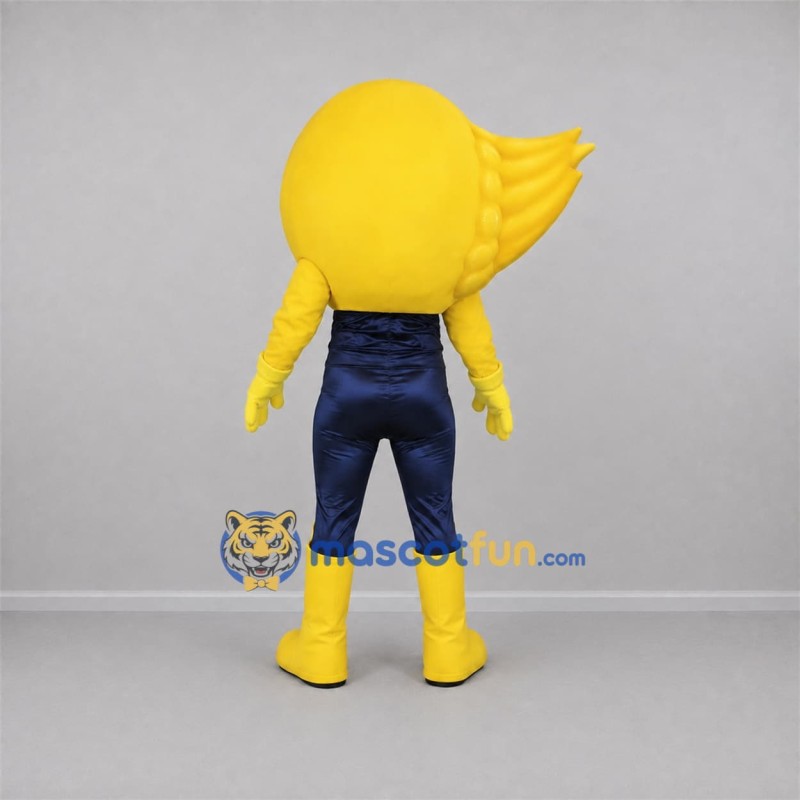 Custom Yellow and Blue Comet Mascot Costume Adult Full Body Suit for Space Events Custom Yellow and Blue Comet Mascot Costume Adult Full Body Suit for Space Events