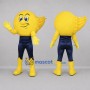 Custom Yellow and Blue Comet Mascot Costume Adult Full Body Suit for Space Events