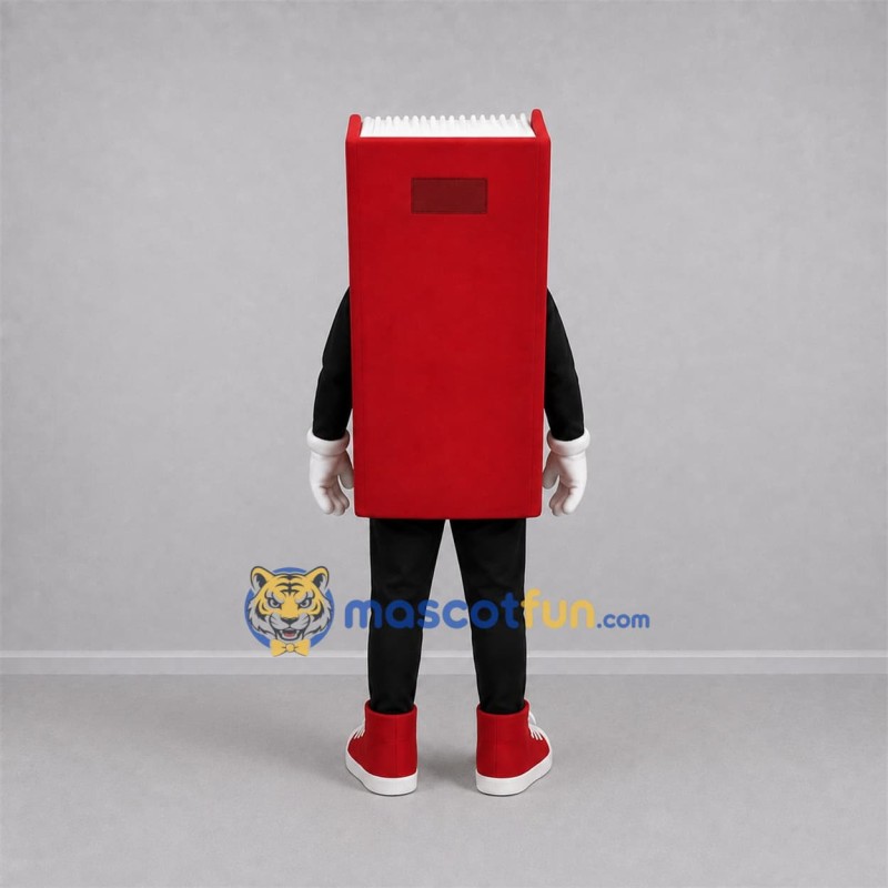 Custom Red and White Book Mascot Costume Adult Full Body Suit for Reading Events Custom Red and White Book Mascot Costume Adult Full Body Suit for Reading Events