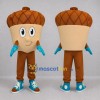 Custom Tan and Brown Acorn Mascot Costume Adult Full Body Suit for Nature Events Custom Tan and Brown Acorn Mascot Costume Adult Full Body Suit for Nature Events