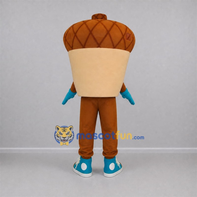 Custom Tan and Brown Acorn Mascot Costume Adult Full Body Suit for Nature Events Custom Tan and Brown Acorn Mascot Costume Adult Full Body Suit for Nature Events