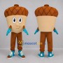Custom Tan and Brown Acorn Mascot Costume Adult Full Body Suit for Nature Events