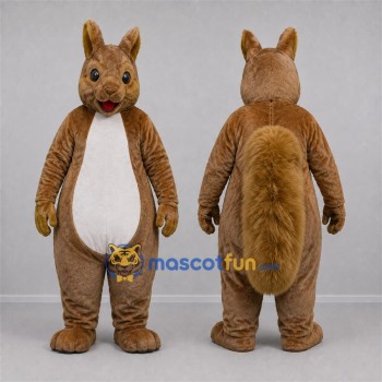Custom Brown and White Squirrel Mascot Costume Adult Full Body Suit for Nature Events