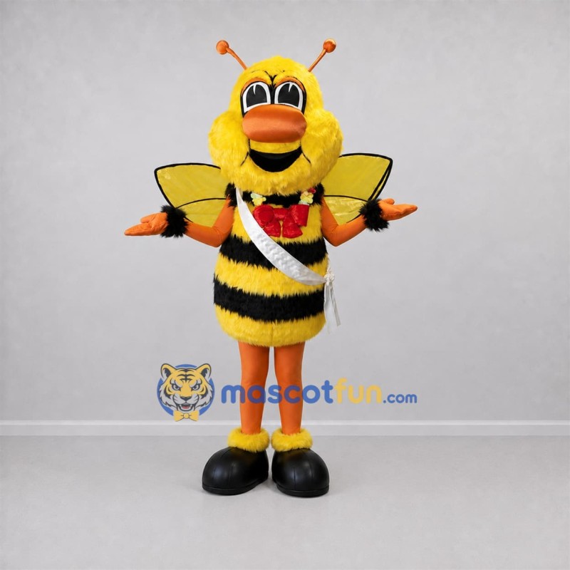 Custom Yellow and Black Bee Mascot Costume Adult Full Body Suit for Garden Events Custom Yellow and Black Bee Mascot Costume Adult Full Body Suit for Garden Events