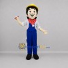 Custom Blue and Yellow Builder Mascot Costume Adult Full Body Suit for Community Events Custom Blue and Yellow Builder Mascot Costume Adult Full Body Suit for Community Events