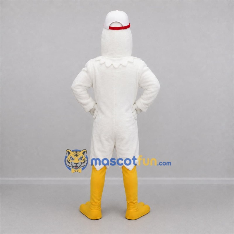 Custom White and Yellow Chicken Mascot Costume Adult Full Body Suit for Farm Events Custom White and Yellow Chicken Mascot Costume Adult Full Body Suit for Farm Events