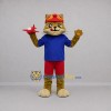 Custom Tan and Blue Aviator Cat Mascot Costume Adult Full Body Suit for Aviation Events Custom Tan and Blue Aviator Cat Mascot Costume Adult Full Body Suit for Aviation Events
