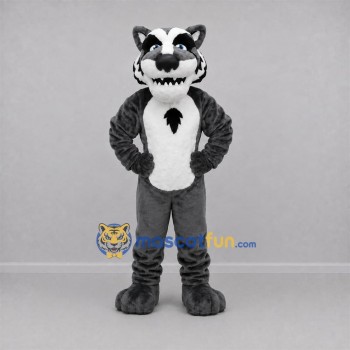 Custom Gray and White Wolf Mascot Costume Adult Full Body Suit for Sports Events Custom Gray and White Wolf Mascot Costume Adult Full Body Suit for Sports Events