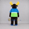 Custom Brown and Blue Moose Mascot Costume Adult Full Body Suit for Nature Events Custom Brown and Blue Moose Mascot Costume Adult Full Body Suit for Nature Events