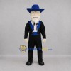 Custom Black and Blue Cowboy Mascot Costume Adult Full Body Suit for Western Events Custom Black and Blue Cowboy Mascot Costume Adult Full Body Suit for Western Events