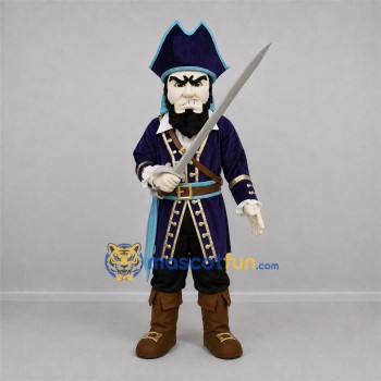 Custom Purple and Brown Pirate Captain Mascot Costume Adult Full Body Suit for Pirate Parties Custom Purple and Brown Pirate Captain Mascot Costume Adult Full Body Suit for Pirate Parties