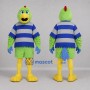 Custom Green and Blue Chicken Mascot Costume Adult Full Body Suit for Farm Events