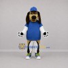 Custom Tan and Blue Dog Mascot Costume Adult Full Body Suit for Sports Events