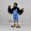 Custom Black and Blue Bird Mascot Costume Adult Full Body Suit for Sports Events Custom Black and Blue Bird Mascot Costume Adult Full Body Suit for Sports Events