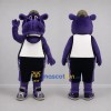 Custom Purple and White Hippo Mascot Costume Adult Full Body Suit for Sports Events Custom Purple and White Hippo Mascot Costume Adult Full Body Suit for Sports Events
