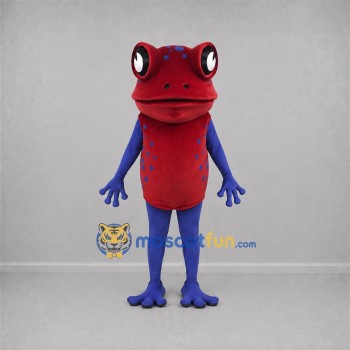 Custom Red and Purple Frog Mascot Costume Adult Full Body Suit for Nature Events Custom Red and Purple Frog Mascot Costume Adult Full Body Suit for Nature Events