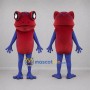 Custom Red and Purple Frog Mascot Costume Adult Full Body Suit for Nature Events