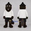 Custom Brown and White Beaver Mascot Costume Adult Full Body Suit for Winter Events Custom Brown and White Beaver Mascot Costume Adult Full Body Suit for Winter Events