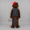 Custom Brown and Gray Beaver Mascot Costume Adult Full Body Suit for School Events