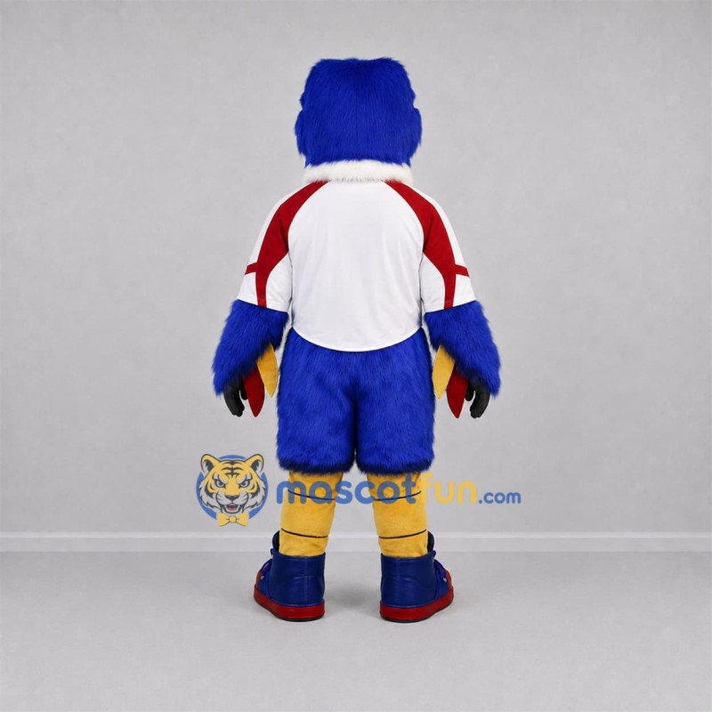 Custom Blue and White Bird Mascot Costume Adult Full Body Suit for Sports Events Custom Blue and White Bird Mascot Costume Adult Full Body Suit for Sports Events